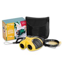 JRD&BS WINL 8 X 21 Kids Binoculars for Children,Compact Telescope Boys Gifts 4-8 Years Old to Bird Watching &Scenery(Yellow)