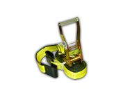 Everest Premium Ratchet Tie Down - 1 PK - 2 IN - 27 FT - 3333 LBS Working Load - 10000 LBS Break Strength - Flat Hook - Cargo Straps Perfect for Moving Appliances, Lawn Equipment and Motorcycles
