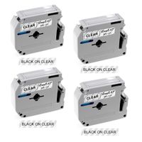 M Tape MK131 M131 12mm 0.47 Clear Label Tape, Compatible with Brother P-Touch M Label Tape Work for PT-M95 PT-65 PT-85 PT-45 Label Maker, 1/2 Inch x 26.2 Feet 4-Pack