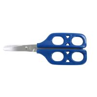 Peta-UK Dual Control Training Scissors, Right-Handed, 45mm, 6.25" Long, 2.636" Blade, Blue