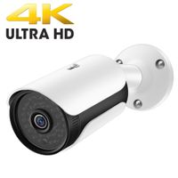 FULUVA UltraHD 4K (8MP) Outdoor Bullet POE IP Camera, 3840x2160, 130ft NightVision, IP67 Weatherproof, Heavy Duty Housing, 3.6mm Lens Wide Angle, Onvif (White)