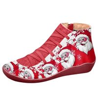 Women's Ankle Boots Ladies Leather Retro Lace up Side Zip Vintage Booties Flat Heel Arch Support Shoes