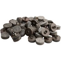 Nail-On Heavy Duty Felt Pads for Wood Furniture and Hard Floor Surfaces - Protect your Hard Floor Surfaces from Scratches, 1" Round Furniture Protectors, Walnut Brown (48 Pieces)