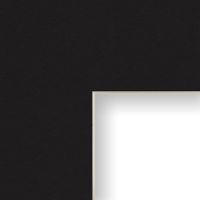 23x29 Matting for Picture Frame Black with Cream Core and 19x25 Opening Size (B221MAT)