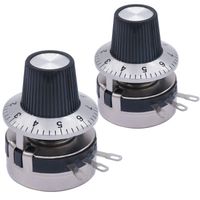 TWTADE / 2pcs Single Turn Rotary Carbon Linear Variable Potentiometer + 2pcs Knob ，WTH118-2W 1K Ohm