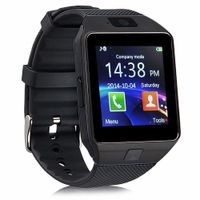 Wzpiss DZ09 Bluetooth Smart Watch Touch Screen Wrist Watch Sports Fitness Tracker with Camera Pedometer Compatible iPhone iOS Samsung LG Android SIM SD Card Slot for Women Men & Kids (Black)