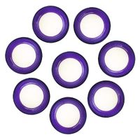 Yohii 8 Pcs Purple Plastic Round Case Sponge Finger Wet for Counting Cash Money