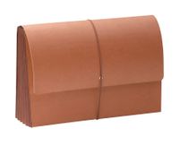 Smead TUFF Expanding File Wallet, 5-1/4" Expansion, Flap and Cord Closure, Extra Wide Legal Size, Redrope, 10 per Box (71166)