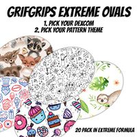 GrifGrips CGM Adhesives: Choose Your Style! Extreme Formula Oval Shapes for Dexcom (20 Pack)