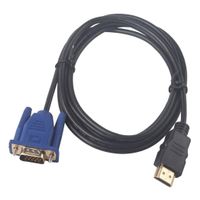 Chezaa HDMI Cable, 1.8M HDMI to VGA 1080P HD with Audio Adapter Cable HDMI to VGA Cable for 720, 1080i and 1080P Digital Signal formats (Black)