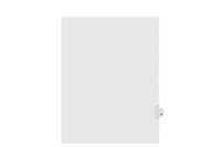Kleer-Fax Letter Size Individually Numbered 1/25th Cut Side Tab Index Dividers, 25 Sheets per Pack, White, Number 96 (91096)