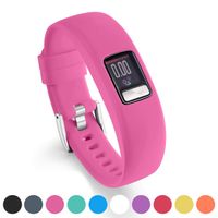 Watbro Bands for Garmin Vivofit 4, Smooth Silicone Replacement Wristbands for Garmin Vivofit 4 Activity Tracker, with Secure Metal Watch Clasp Buckle Straps Women Men Large Small