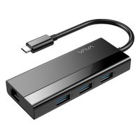 VAVA 4-in-1 USB C to Ethernet Adapter, 3USB 3.0 Ports USB C Hub, 1Gbps RJ45 Gigabit Ethernet LAN Network Adapter for MacBook Pro 2019/2018/2017, MacBook Air 2018, Surface Book 2 and More