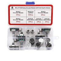 Gufastore 6pcs KY-040 Rotary Encoder Module Knob Cap Anti-Static Tweezers Arduino