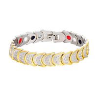 SUPVOX Titanium Magnetic Therapy Bracelet Pain Relief for Arthritis Stainless Steel Health Wristband