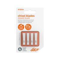 Slice 10534 Chisel Blade, Finger-Friendly Edge, Safer Choice, Never Rusts, Lasts 11x Longer Than Steel, Precision Scraping, Scratchboard Art, Sculpting