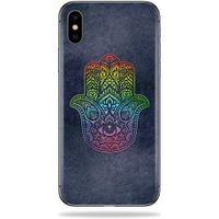 MightySkins Skin Compatible with Apple iPhone X - Rainbow Hamsa | Protective, Durable, and Unique Vinyl Decal wrap Cover | Easy to Apply, Remove, and Change Styles | Made in The USA