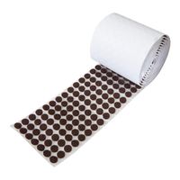 Rok Hardware Heavy Duty Self-Adhesive Felt Pad Bumpers, 3/8" Diameter, 1/8" Height, Round, Brown, Pack of 168 - ROKFELTP38BRN