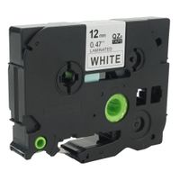 WonderTec 1 Pack Replace P Touch Label Tape Compatible Brother P-touch (TZ231 TZe231) Standard Laminated, Black on White, 0.47 Inch (12mm) x 26.2 Feet (8m)