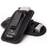 2-Pack Universal Magazine Holster IWB Clip | 9mm .40 .45 | Mag Holster For Glock 19 43 17 Sig 1911 S&W M&P | Fits Any 7 10 15 Round Clips For All Pistols | Gun Ammunition Holsters | Handgun Ammo Pouch