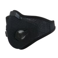 Dukars Sports Mask, Dustproof Mask Activated Carbon Filtration Exhaust Gas Anti Pollen Allergy PM2.5 Workout Running Motorcycle Cycling Mask (Black)