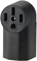 Eaton WD1212 50-Amp 3-Pole 4-Wire 125-Volt Surface Mount Range Power Receptacle, Black