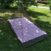 Mexidi Mosquito Camping Insect Net Canopy with Carry Bag for Single Camping Bed,Compact and Lightweight Pyramid Net,Fits Sleeping Bags, Bed, Tent (Black)