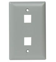 Legrand - On-Q WP3402GY 2 Port Oversized Wall Plate, Gray