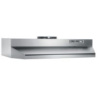Broan-NuTone 424204 Range Hood Insert with Light, Exhaust Fan for Under Cabinet, 6.0 Sones, 190 CFM, Stainless Steel, 42"