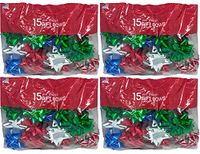 Berwick C.O. Large Premium Holiday Holographic Peel N Stick, Gift Wrapping Christmas Bows (60 Bows)