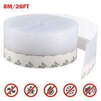 Silicone Seal Strip,8M/26ft Door Strip Bottom for Doors Silicone Sealing Sticker Adhesive for Doors and Windows Gaps of Anti-Collision Silicone (45MM, Transparent)