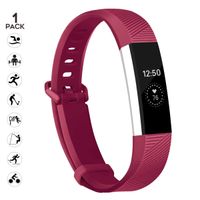 Alta HR Bands Compatible with Alta Ace Clourful Replacement Personalized Bracelet Gifts for Fashion Men & Women Slicon Waterproof Sport Smart Watch Bands with Metal Clasp (Purple, Small)