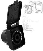 Neutrik ( NL2MP and SCDX ) Hinged Cover Seals Chassis Mount Solder, 2 Pole Type Speakon Connector,