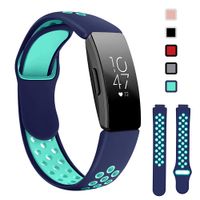 Lintelek Replacement Bands Compatible with Fitbit Inspire HR,Soft Friendly Silicone Wristband,Washable Breathable Straps for Sports Women Men,Small Large