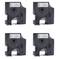 4-Pack Replace Dymo D1 Lable Tape 45013 S0720530 1/2 Inch x 23 Feet (12mm x 7m) Black on White Label Tape 45013 Refills with DYMO Label Maker 160 210D 280 420P 450 500TS PnP