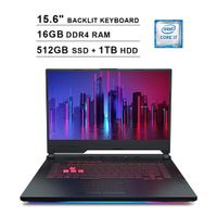 2019 Asus ROG Strix G 15.6 Inch FHD Gaming Laptop (9th Gen Intel 6-Core i7-9750H up to 4.5GHz, 16GB DDR4 RAM, 512GB SSD (Boot) + 1TB HDD, NVIDIA GeForce RTX 2060 6GB, Backlit Keyboard, Windows 10)