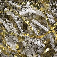 Partners Brand PCPB10EE Crinkle Paper, 10 lb, White/Gold