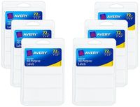 Avery Removable Writable Rectangular Labels, 1 x 3 Inch, White -  Pack of 6  (6728)