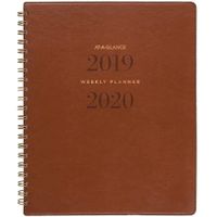 AT-A-GLANCE 2019-2020 Academic Year Weekly & Monthly Planner, Large, 8-1/2" x 11", Signature, Distressed Brown (YP905A09)