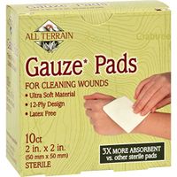 All Terrain Gauze Pads Latex Free - 10 Pads (Pack of 2)