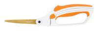 Fiskars 12-71787097J Titanium Easy Action Scissors, 10 Inch, Orange and White