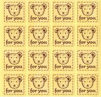 LSW Set of 160 "For You" Teddy Bear Stickers [10 sheets of 16 stickers]