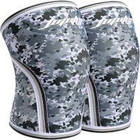 Knee Sleeves (1 pair), 7mm Thick Compression Knee Braces Offer Perfect Support for Squats Weightlifting,Powerlifting,Crossfit,Cross Training WOD for Men & Women (Medium, 1#Grey Camo)
