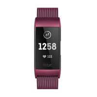 Yutior Metal Bands Compatible with Fitbit Charge 3 and Charge 3 SE Fitness Tracker, Stainless Steel Magnetic Small (5.5" - 8.5") Large (6.1" - 9.9") Replacement Strap for Women Men