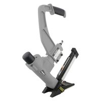 NuMax SFL618 Pneumatic 3-in-1 15.5-Gauge and 16-Gauge 2" Flooring Nailer and Stapler with White Rubber Mallet Ergonomic and Lightweight Nail Gun for T-Cleats, L-Cleats, and Staples