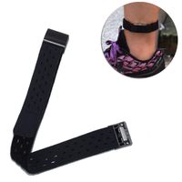 DDJOY Compatible Ankle Band for Fitbit Charge 2 Watch, Breathable Sport Loop Ankle Band for Men and Women (Black, Medium)