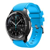 GBSELL New Fashion Sports Silicone Bracelet Strap Band For Samsung Gear S3 Frontier (Sky Blue)