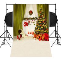 Highpot Christmas Photography Backdrops for Photographers Vinyl 3x5 ft Snowman Snowflakes Wood Wall Backdrops Photography Studio (G)