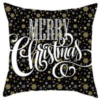 Indexshop Merry Christmas Throw Pillow Case Elk and Snowflakes Throw Pillow Case Modern Cushion Cover Square Pillowcase Decoration, Home Pillowcase 18x18 Decorative Cushion Pillow Cover (H)