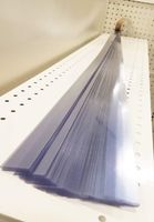 Gondola Shelving Pre Cut Vinyl Insert Strips for Ticket Channel, 48" x 1.25" H, Clear, 10 Pack